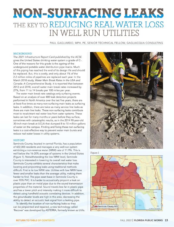 Florida Public Water Works article