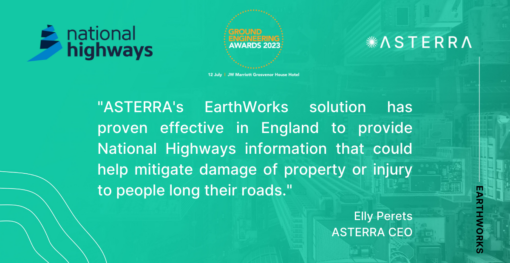 ASTERRA and National Highways shortlisted for Ground Engineering Award for digital innovation